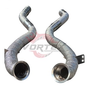 Tubo de Escape de Alto Rendimiento Vortex de Acero Inoxidable 304 con Protección Térmica para Mercedes Benz C63 C63S W205 C205 4.0T M177 Turbo - Product Image 6