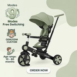 Triciclo <span class=keywords><strong>BEBELUX</strong></span> OEM para Niños en Crecimiento T7 9 en 1 con Asiento Reversible y Manillar para Padres, para Niños de 10 a 60 Meses - Product Image 1