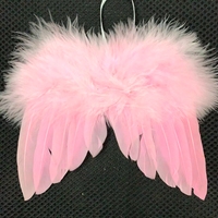 Mini ailes en plumes d'ange pour bébé, bricolage, décoration, cadeau de fête, vente en gros, blanc ou rose,