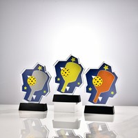 Trofeo de Cristal Clásico Ecológico para Jóvenes de Pickleball, Grabado con Láser, para Eventos de Campeonato