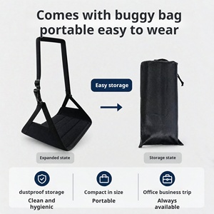 Repose-pieds portable pour avion, <span class=keywords><strong>hamac</strong></span> pour les pieds, support large pour les pieds avec planche en bambou - Product Image 4