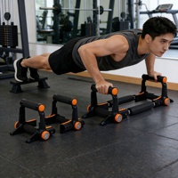 Barres de pompes pliables et réglables avec poignées rotatives – Équipement de fitness à domicile pour l'entraînement de force (hommes et femmes)