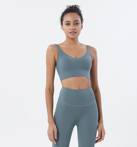 Soutien-gorge de sport populaire pour femmes de haute qualité Push up U cou Yoga gilet Fitness Yoga haut Yoga Fitness entraînement Gym hauts de course - Product Image 3