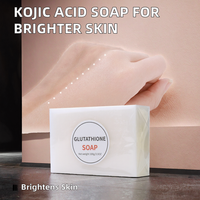 Savon Artisanal à l'Acide Kojique et au Glutathion, Pain Solide Éclaircissant, Blanchissant et Illuminateur pour Peaux Foncées et Noires