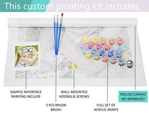 Usine En Gros DIY Peinture À L'huile Kit Printemps Fleur Toile <span class=keywords><strong>Dessin</strong></span> avec Brosses pour La Décoration Intérieure et <span class=keywords><strong>Portrait</strong></span> Sujet - Product Image 5