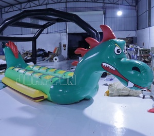 JUMPFUN-Bateau Dragon Banane à Gonflage 12 Places Adolescents Monstre de la Mer, Gonflage de Dinosaure pour Enfants - Product Image 1