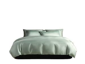 Fabrika lüks % 100% bambu düz renk yatak takımları çarşaf çarşaf seti yorgan seti - Product Image 2