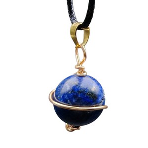 Wowei - Collar con Colgante de Bola de Amatista de la Serie Nueve Planetas, <span class=keywords><strong>Piedra</strong></span> Semipreciosa Pulida, con Ocho Planetas Entrelazados - Product Image 5