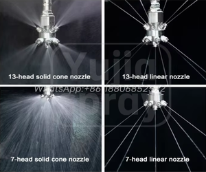 360 độ đa đầu đầy đủ hình nón phun nước thẳng làm sạch Vòi phun đa đầu cố định làm sạch vòi phun - Product Image 2
