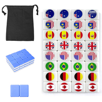 Jeu de tuiles de mahjong américain Yumyoung - Motif sportif, 166 tuiles avec sac de transport
