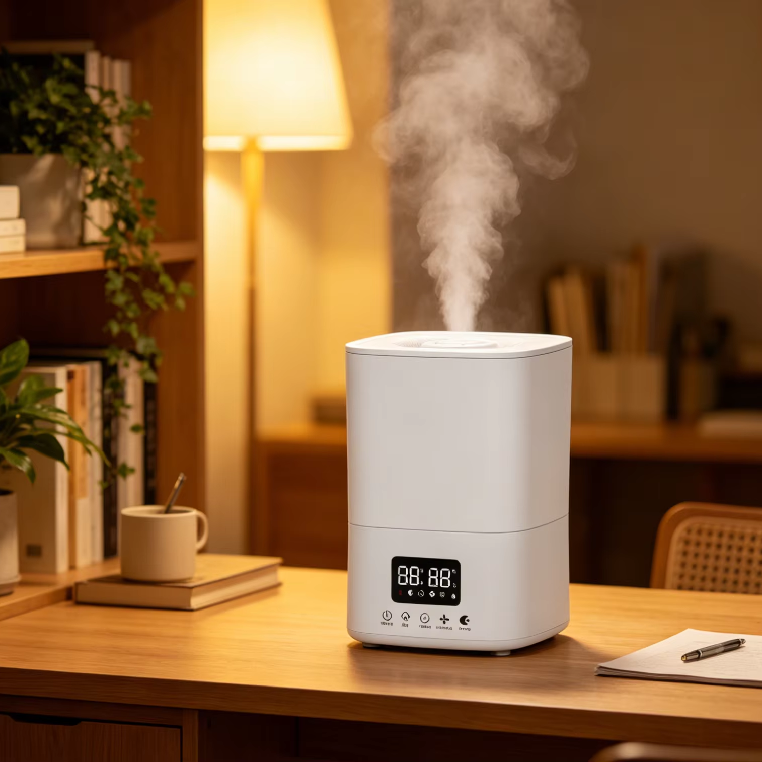 Hot Low Noise 7 Colors LED Light Customized Smart App-Controlled Humidistat Hotel Use Ultrasonic Humidifier Aromatherapy 4.5L
