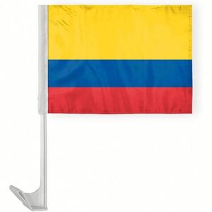 Polyester Double Stitch Colombia Country Car Window Vehicle 12"x18" <b>Flag</b> of Colombian for Auto Decoration Outdoor - Product Image 2