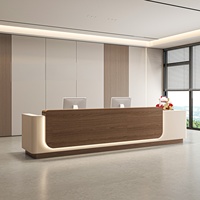 Bureau de réception commercial moderne en bois massif, écologique et durable, pour salon de beauté, magasin de vêtements, salle de danse