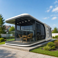 Capsule spatiale de luxe entièrement meublée, pod de glamping, cabane mobile préfabriquée