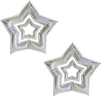 Ballon en feuille d'argent brillant en forme de cœur évidé pour la Saint-Valentin et la décoration de fête de mariage