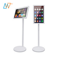 Pantalla de quiosco de Panel de pantalla táctil capacitiva de TV de publicidad Android portátil de 21,5 pulgadas con soporte