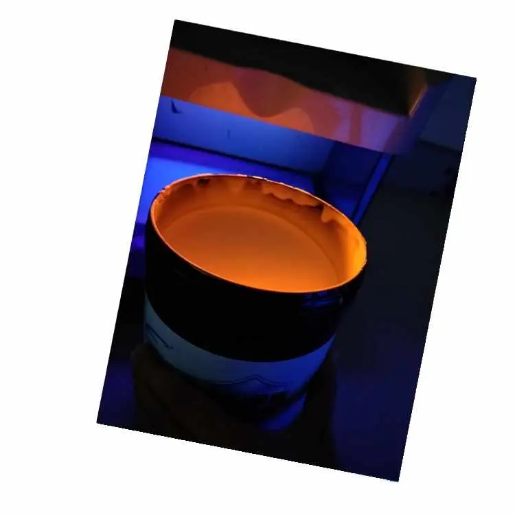 Screen UV invisible fluorescent ink colorless to orange