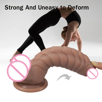 Gode en silicone pur 7 pouces ventouse sensation réelle couleur rouge noir ventouse forte énorme gode réaliste pour la masturbation féminine