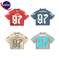 QZFSO Nouveau Maillot de Football Américain Personnalisé à Impression Numérique, Haut de Sport Respirant en Maille Sublimée pour le Football