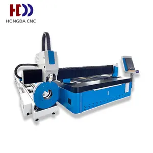 HONGDA Steel pipe laser cutting machine laser 1000w 1500w 2500w 3000w Cnc tube fiber laser cutting machine