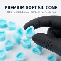 Vente chaude – Gobelets/capsules en silicone colorés et durables pour encre de tatouage, 200 pièces/pot, pour artistes tatoueurs