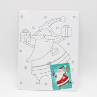 Nouveau produit d'usine : Ensemble de peinture sur toile pour enfants avec mini chevalet de bureau et peintures