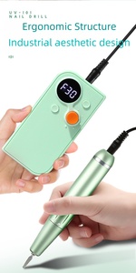 เครื่องเจาะเล็บไฟฟ้า2400mAh ชาร์จได้ไร้สายตะไบเล็บไฟฟ้า30000rpm - Product Image 2