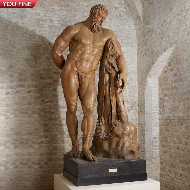 Farnese Hercules Sculpture. 60cm. Neoclassical Antique Art