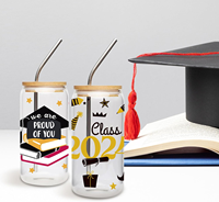 Transferts UV DTF personnalisés pour gobelets en verre 20oz, 24oz, 16oz, autocollants de transfert UV DTF pour gobelets, transferts UV DTF pour gobelets de graduation
