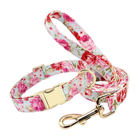Collier et laisse personnalisés en nylon pour chien, avec boucle métallique, logo laser, couleur assortie, et sac à déjections canines tendance