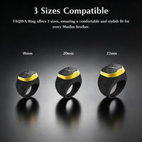 Bague connectée électronique de comptage de Tasbeeh, la plus vendue, pour musulmans, avec rappel de prière quotidienne, compteur de pas, moniteur de sommeil et vibration