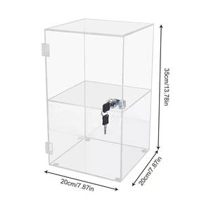 ตู้โชว์โปร่งใสสำหรับเก็บของเคาน์เตอร์อะคริลิค2ชั้นแบบสั่งทำได้จากโรงงาน - Product Image 4