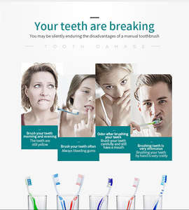 <span class=keywords><strong>Spazzolino</strong></span> <span class=keywords><strong>Elettrico</strong></span> Ricaricabile IPX7 Sonico per Igiene Orale con 4 Testine a Setole Morbide <span class=keywords><strong>Spazzolino</strong></span> <span class=keywords><strong>Elettrico</strong></span> per Coppia - Product Image 6