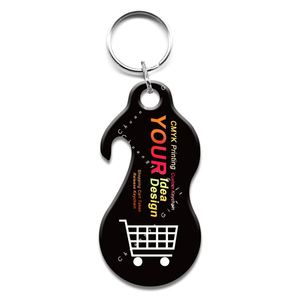 <b>Custom</b> Shopping Cart Unlock <b>Keychain</b> CMYK Printing Engraved Logo Laser Token Release Key Ring - Product Image 1