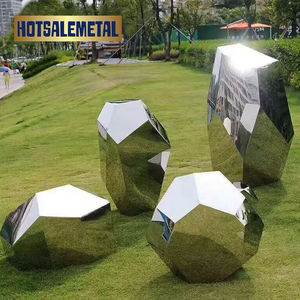 Escultura de acero inoxidable geométrica abstracta personalizada de lujo moderna hecha a mano nuevo estilo patrón de animales al aire libre - Product Image 3