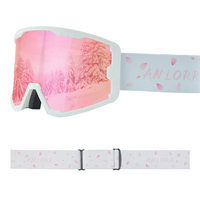 Lunettes de snowboard anti-buée unisexes pour adultes OEM Anlorr, logo personnalisé, lunettes de ski
