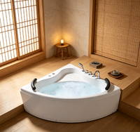 Baignoire Balnéo Autoportante OEM ODM, 16 Jets de Massage, Matériau Acrylique, Prix Abordable pour Maison et Hôtel, Vente en Gros Personnalisée
