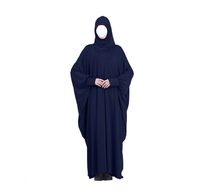 Robe Abaya en polyester violet du Moyen-Orient, vêtements islamiques pour femmes, taille unique, décontractée et pour la prière, vente en gros