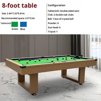 Table de billard Xikuno noire à huit tables multifonctionnelle 3 en 1 Table de conférence de tennis