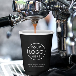 Tại gói cà phê cửa hàng trắng đen 4oz 8oz 12oz 16oz 20oz cafe cup 12oz ly cà phê dùng một lần lấy đi ly cà phê có nắp đậy PP - Product Image 2