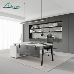 Escritorio Ejecutivo Moderno de Lujo en Forma de L de Hierro para Oficina de <span class=keywords><strong>Director</strong></span>/CEO - Uso <span class=keywords><strong>Comercial</strong></span> - Product Image 1