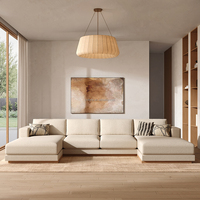 Canapé d'angle en forme de U FERLY 3 places avec double chaise longue pour salon