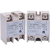 Aismartlink SSR-40VA 500K ohm 1/4W à 24-380VAC 40A Relais à semi-conducteurs monophasé Résistance Régulateur de tension