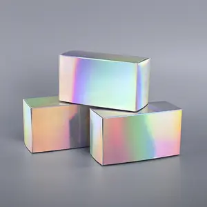 Benutzer definiertes Logo Laser Hologramm Versand Geschenk verpackung Karton Papier Schublade Box