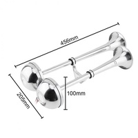 Nouvelle trompette marine électrique puissante 115 dB en acier inoxydable simple/double pour bateaux, camping-cars, camions, argent chromé