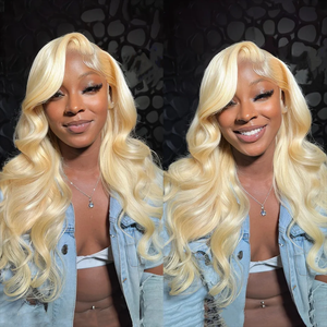 Honey Blonde 13x4 HD para peluca brasileña Frontal de encaje Cabello virgen Onda suelta Wear and Go Glueless Color de encaje transparente - Product Image 2
