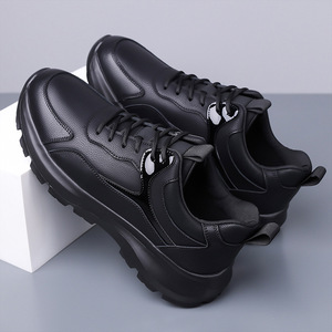 <b>White</b> And Black <b>Lace</b> Up Sneakers Solid Color Sporty Casual Shoes For Leisure Wenzhou Zhejiang Origin - Product Image 4