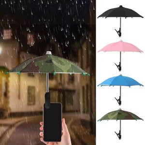 1 pezzo creativo Mini ombrello supporto per telefono, universale supporto impermeabile per smartphone, portatile all'aperto pioggia e accessori per <span class=keywords><strong>sole</strong></span> - Product Image 5