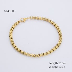 Women's Waterproof Stainless Steel 18K Gold Plated <b>Charm</b> Bracelet High-End Trendy Ins Style Jewelry for Summer Anniversary - Product Image 6