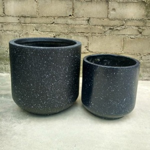 <span class=keywords><strong>Macetas</strong></span> de flores de cilindro de arcilla de fibra de vidrio para decoración interior - Product Image 3
